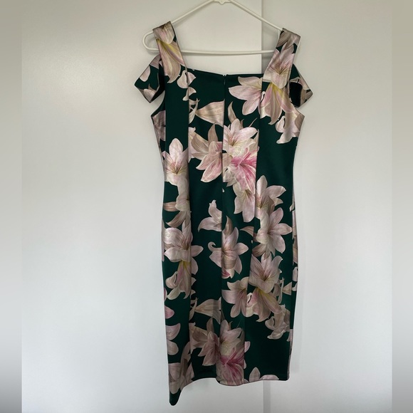 Enfocus Studio Green Floral Dress Size 14 - Picture 2 of 2